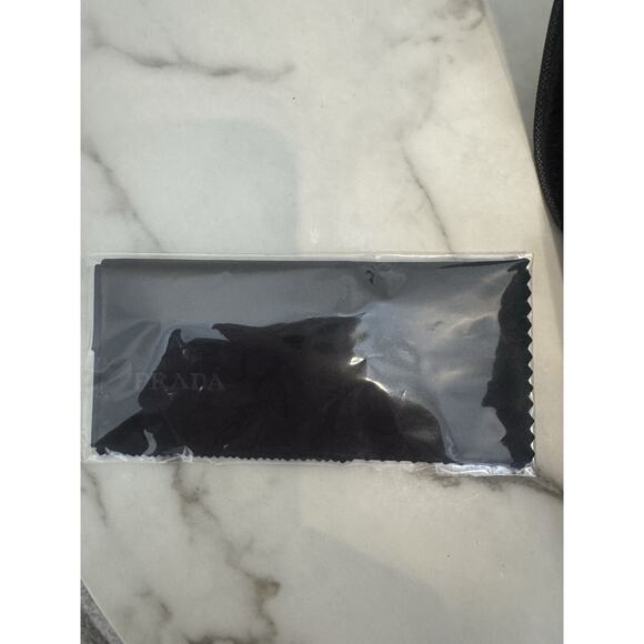 Prada Black Saffiano Sunglasses Case w/ New Cleaning Cloth & Booklet Replacement - Picture 9 of 14